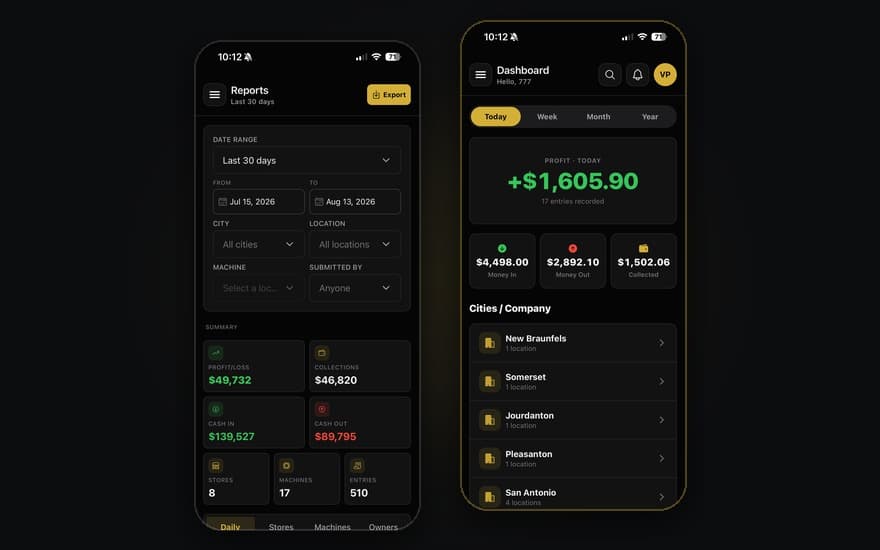 Screenshot of Vending & Delivery LLC